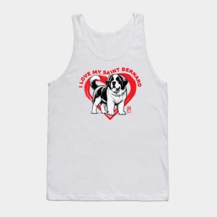 I Love My Saint Bernard - I Love my dog - Rescue dog Tank Top